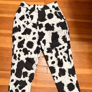 NWT Vixen by Micheline PItt Cow Print Cigarette Pants